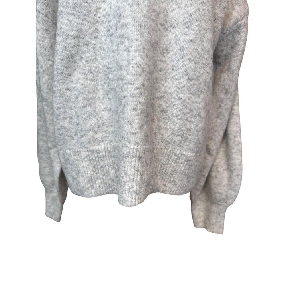 2/$30 Madewell Vinson Shawl-Collar L Pullover Sweater Heathered Stonewall Gray - Picture 13 of 14